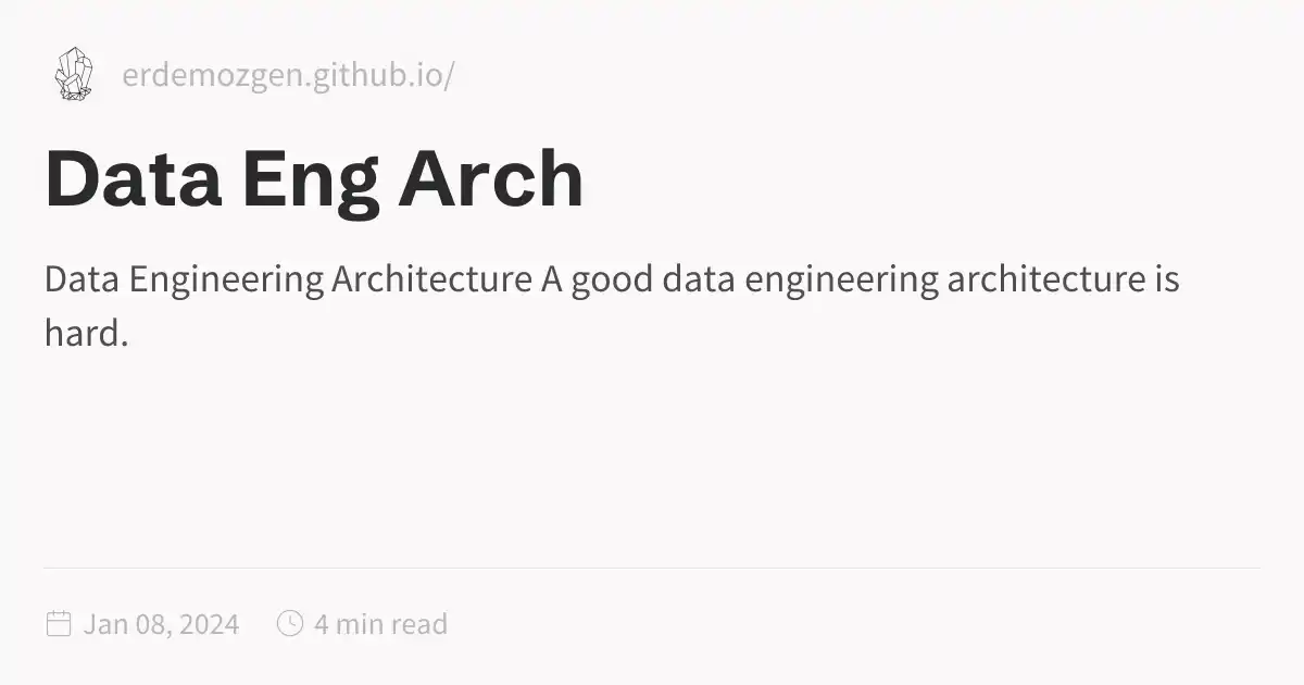 Data Eng Arch