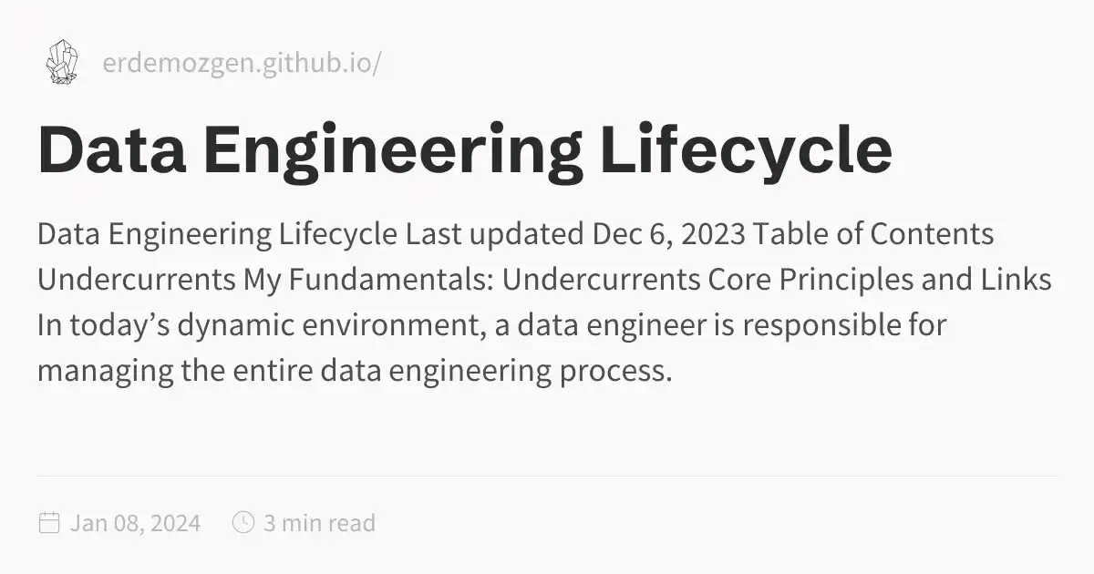 Data Engineering Lifecycle