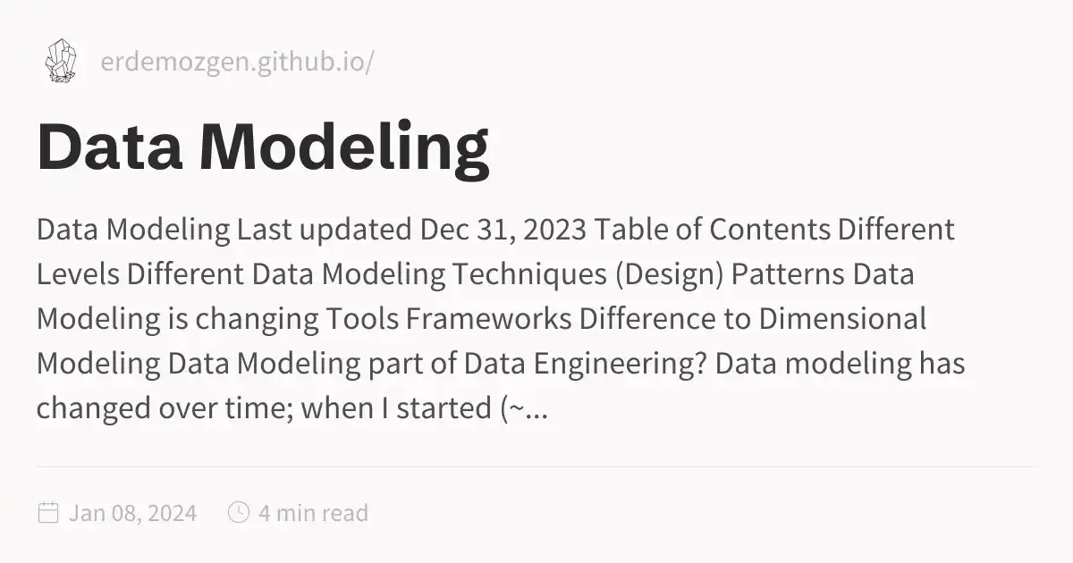 Data Modeling