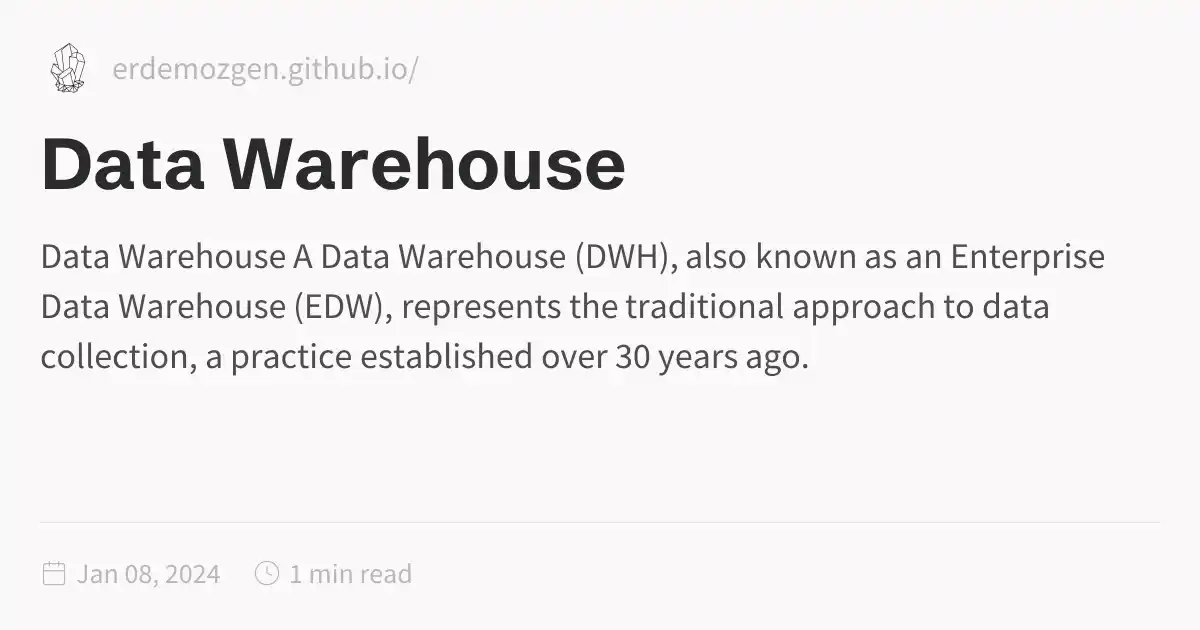 Data Warehouse