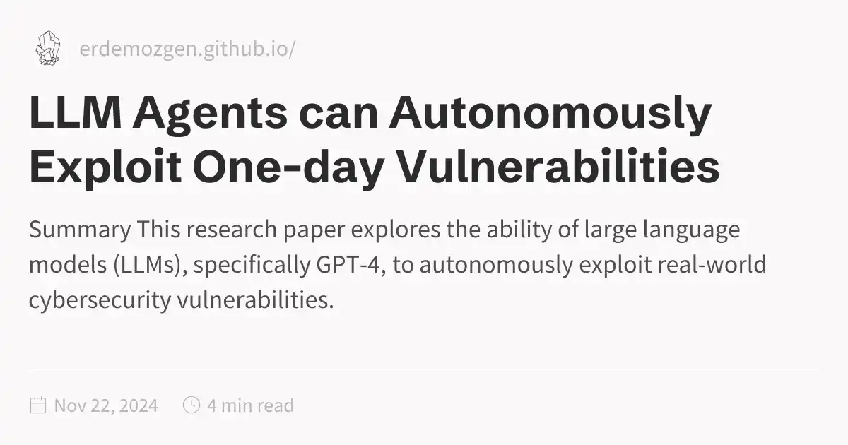 LLM Agents can Autonomously Exploit One-day Vulnerabilities