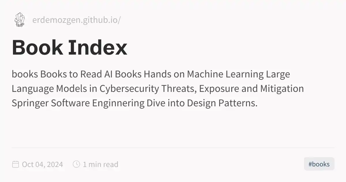 Book Index