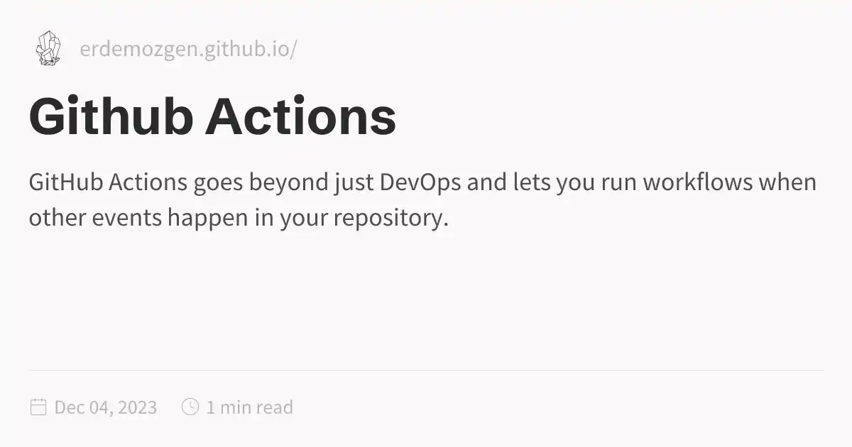 Github Actions